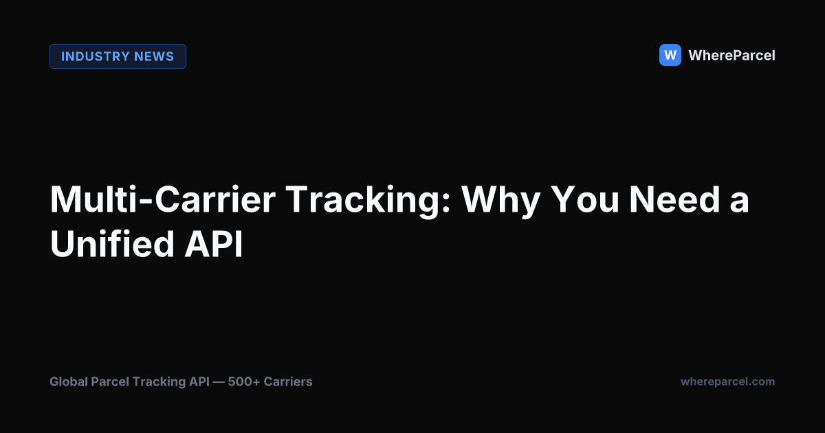 Multi-Carrier Tracking: Why You Need a Unified API